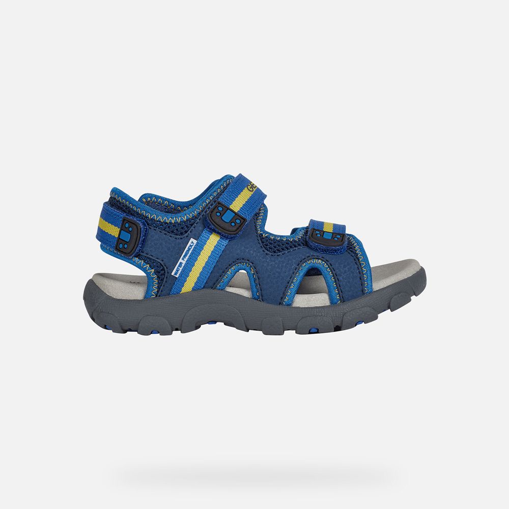 Geox Sandals Blue Strada - Geox Boys Shoes - AJOBPX127